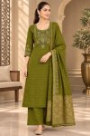 Ff Viscose Embroidery Work Kurti With Bottom Dupatta